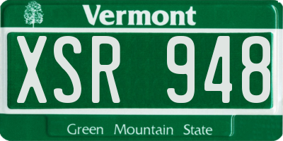 VT license plate XSR948
