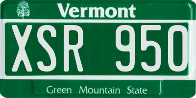 VT license plate XSR950