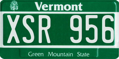 VT license plate XSR956