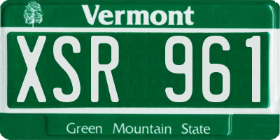VT license plate XSR961