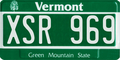 VT license plate XSR969