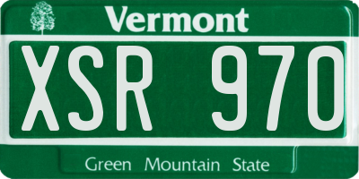 VT license plate XSR970