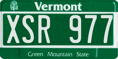 VT license plate XSR977