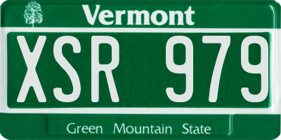 VT license plate XSR979