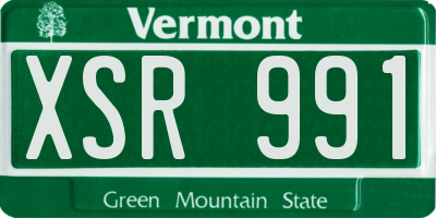 VT license plate XSR991