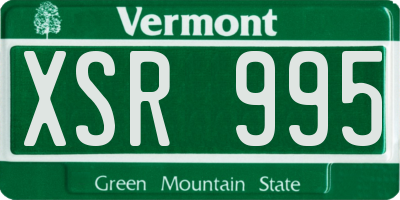 VT license plate XSR995