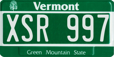 VT license plate XSR997