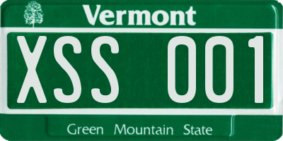 VT license plate XSS001