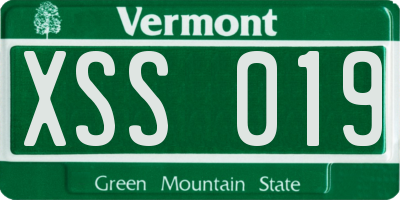 VT license plate XSS019