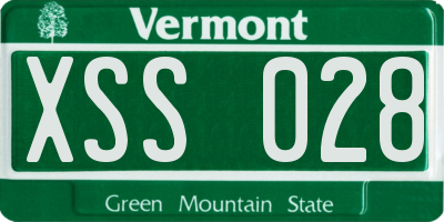VT license plate XSS028