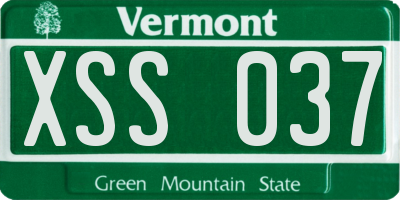 VT license plate XSS037