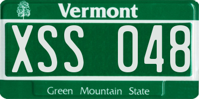VT license plate XSS048