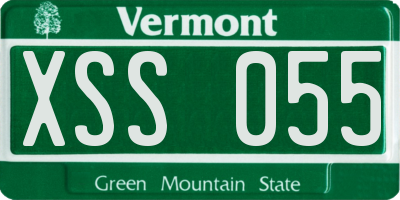 VT license plate XSS055