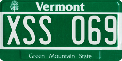 VT license plate XSS069