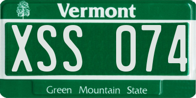VT license plate XSS074
