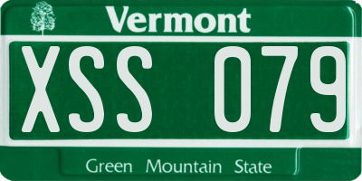VT license plate XSS079