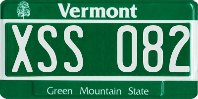VT license plate XSS082