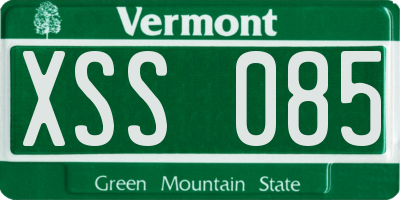 VT license plate XSS085