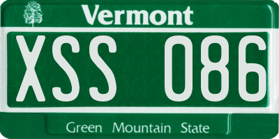 VT license plate XSS086