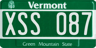 VT license plate XSS087