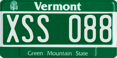 VT license plate XSS088
