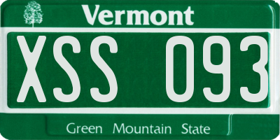 VT license plate XSS093