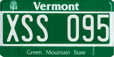 VT license plate XSS095