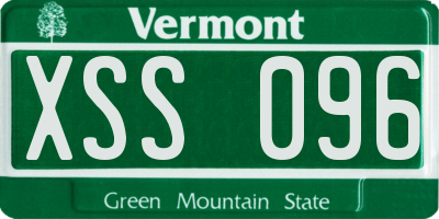 VT license plate XSS096