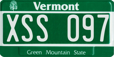 VT license plate XSS097