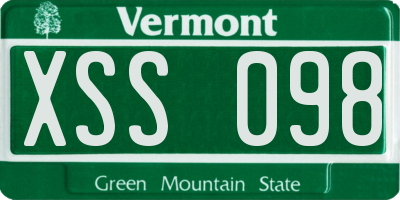 VT license plate XSS098