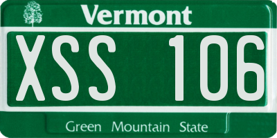 VT license plate XSS106