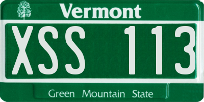 VT license plate XSS113