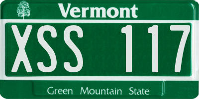VT license plate XSS117