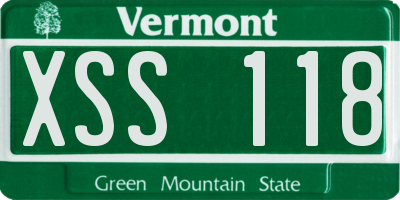 VT license plate XSS118