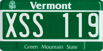 VT license plate XSS119