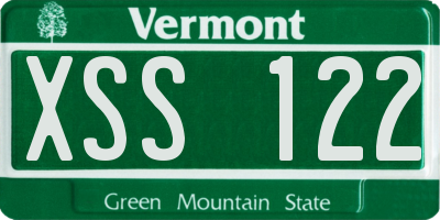 VT license plate XSS122