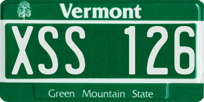 VT license plate XSS126