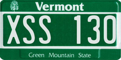VT license plate XSS130