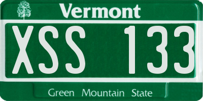 VT license plate XSS133