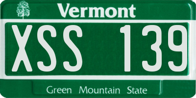 VT license plate XSS139