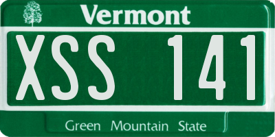 VT license plate XSS141