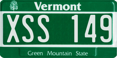 VT license plate XSS149
