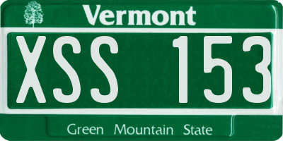 VT license plate XSS153