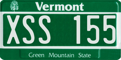 VT license plate XSS155