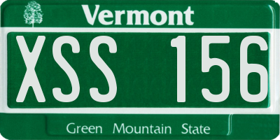 VT license plate XSS156