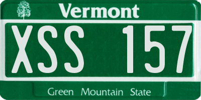 VT license plate XSS157