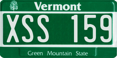 VT license plate XSS159