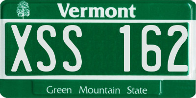 VT license plate XSS162