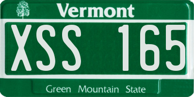 VT license plate XSS165