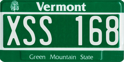 VT license plate XSS168